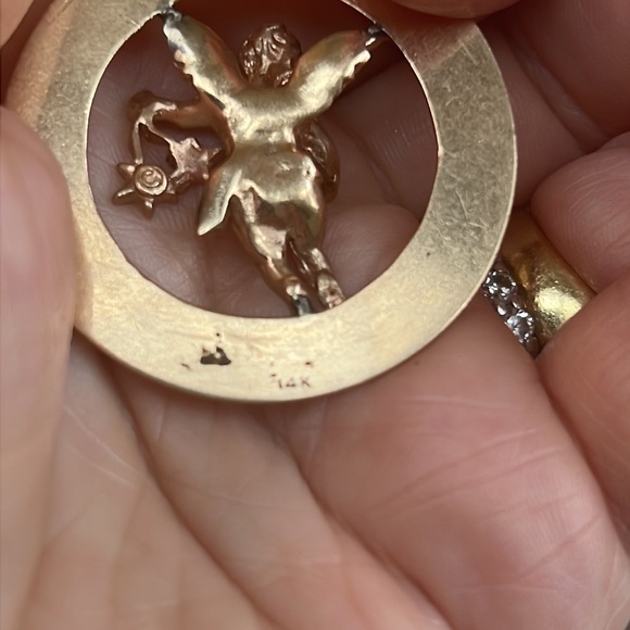 14 karat gold, and ruby charm - Picture 8 of 10